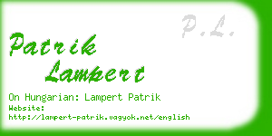 patrik lampert business card